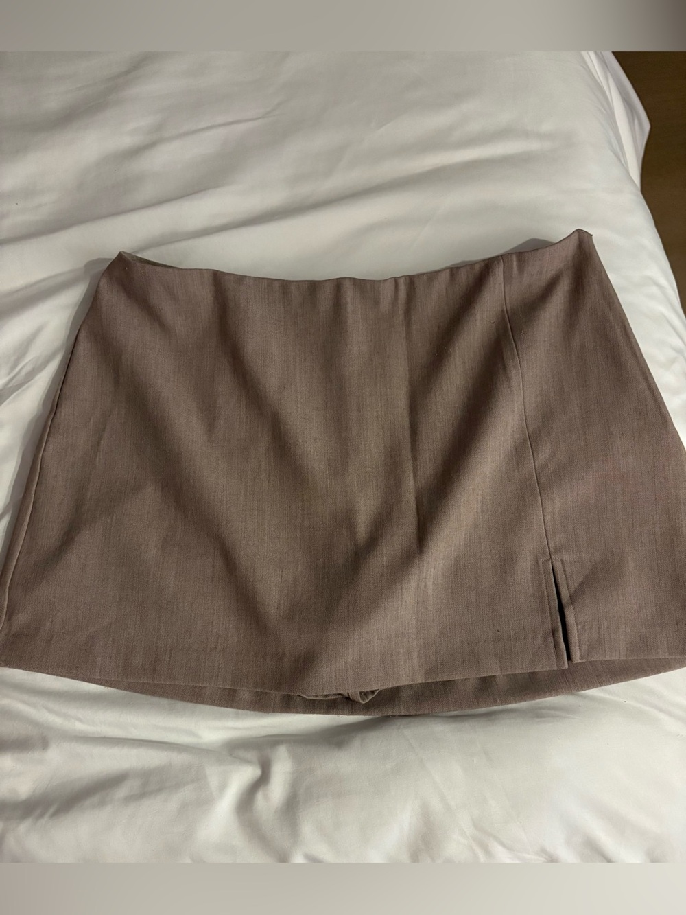 stradivarius Taupe Brown Mini skort